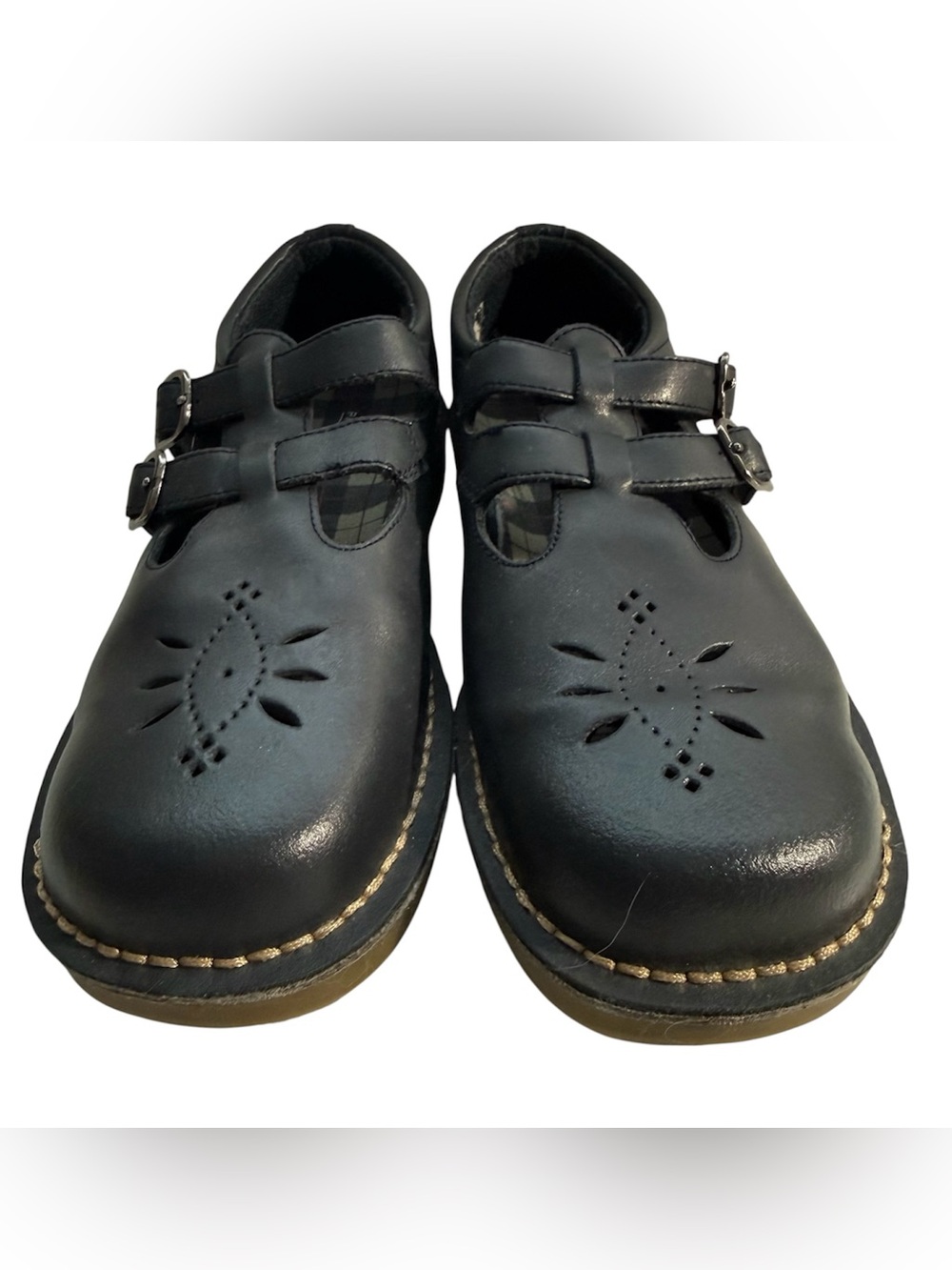 Navy Blue Vintage -style T-strap Mary Janes Shoes